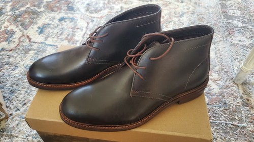 Trask Mens Lyndon Brown Leather Dress 