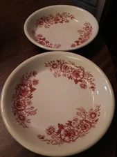 Homer Laughlin Set Of 2 Bowls China Floral 7.25 