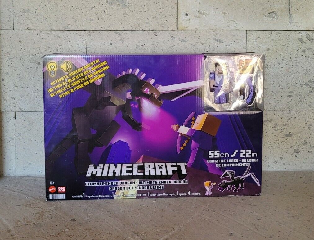  Mattel Minecraft Ultimate Ender Dragon Figure, 20-in