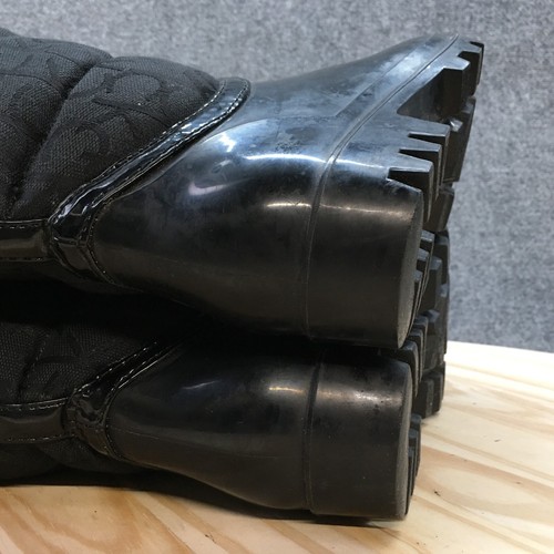 Calvin Klein Boots Womens 11 M Ivah Mid Calf Quilted Rain Black Rubber Buckle - Picture 10 of 17