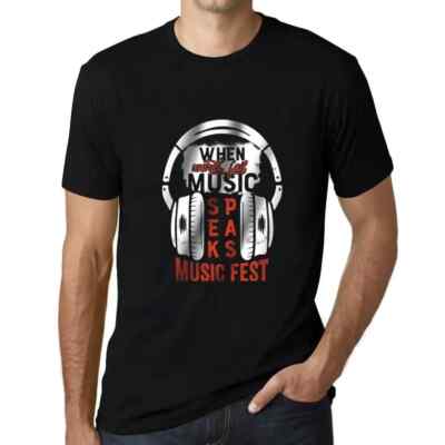 Herren Grafik T-Shirt Wenn Worte versagen, spricht die Musik   When Words Fail