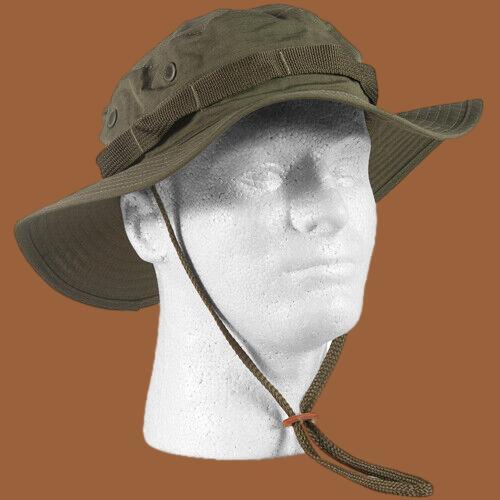 JUNGLE 01 / HAT / COTTON. WEATHER★OLIVE OD Green Jungle Boonie Hat Type II Tropical U.S Military