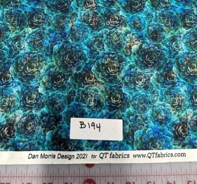 Blossom Succulents By Dan Morris For QT Fabrics Cotton Quilt Fabric -half Yard