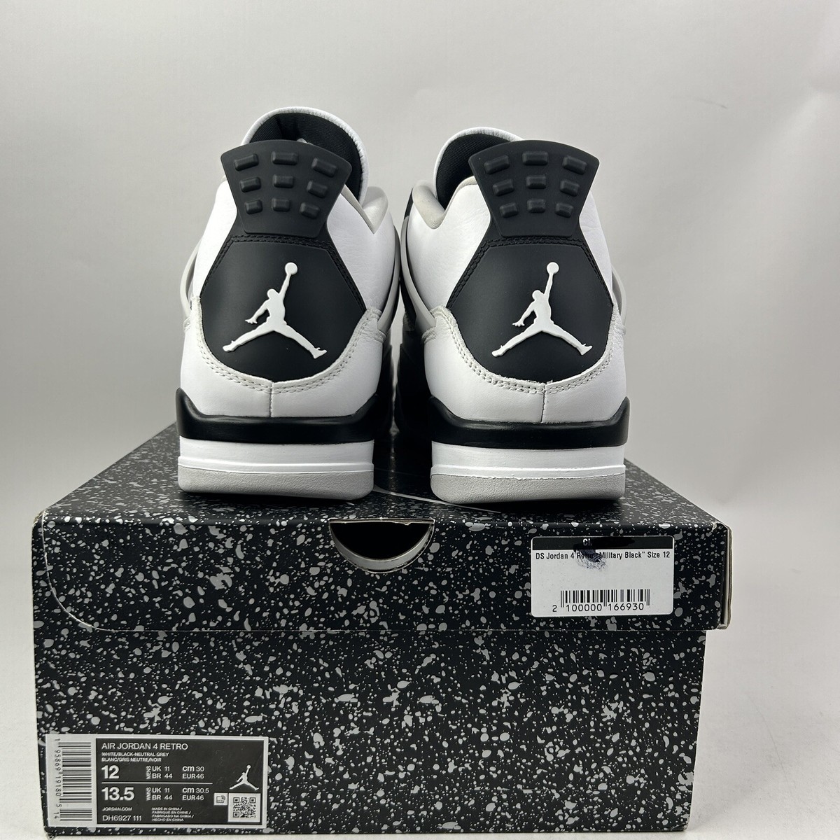 Nike Air Jordan 4 Retro “Military Black White Grey” 2022 DH6927