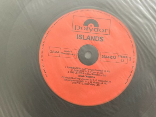 King Crimson _ Islands _ Vinile LP 33giri _1978 Polydor West Germany MINT - Foto 4 di 4