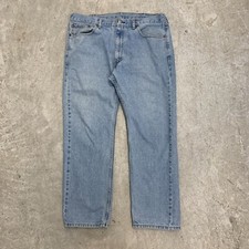 Levis Jeans 38x29 Blue Pants Grunge Punk Faded 505 Straight Denim Tag 38x30