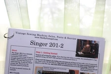 Singer 201-2 Sewing Machine Flash Card Set/Manual Replacement -BEST SELLER!