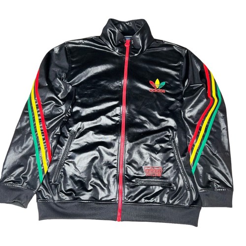 Rare Vintage adidas CHILE 62 Rasta Wet look Track Jacket L | eBay
