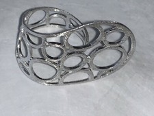 Large Sterling Silver 925 Filigree Circles Ring Big Adjustable 1.25"x1"