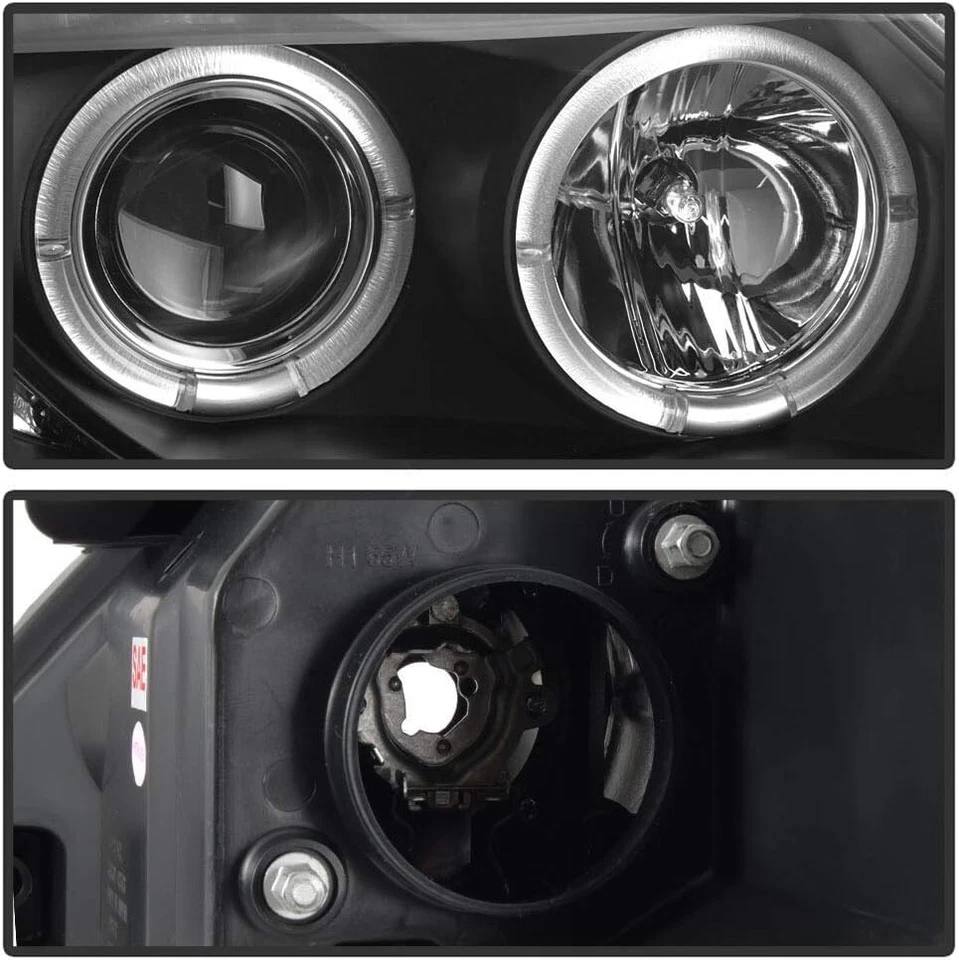 Juego de faros proyectores LED halo negros modelo HID BMW Z4 2003-2008 L+R Foto 3 de 4