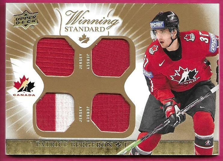 2015 16 Team Canada Master Collection PATRICE BERGERON Winning Standard Jersey