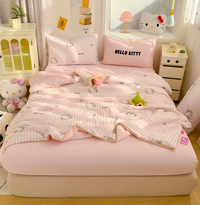 Sanrio Hello Kitty Queen Summer Comforter Lightweight Authentic Japan Bed Quilt