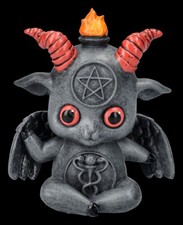 Baphomet Figur Niedlicher Baphy beim Meditieren - Fantasy Dekoration 10cm