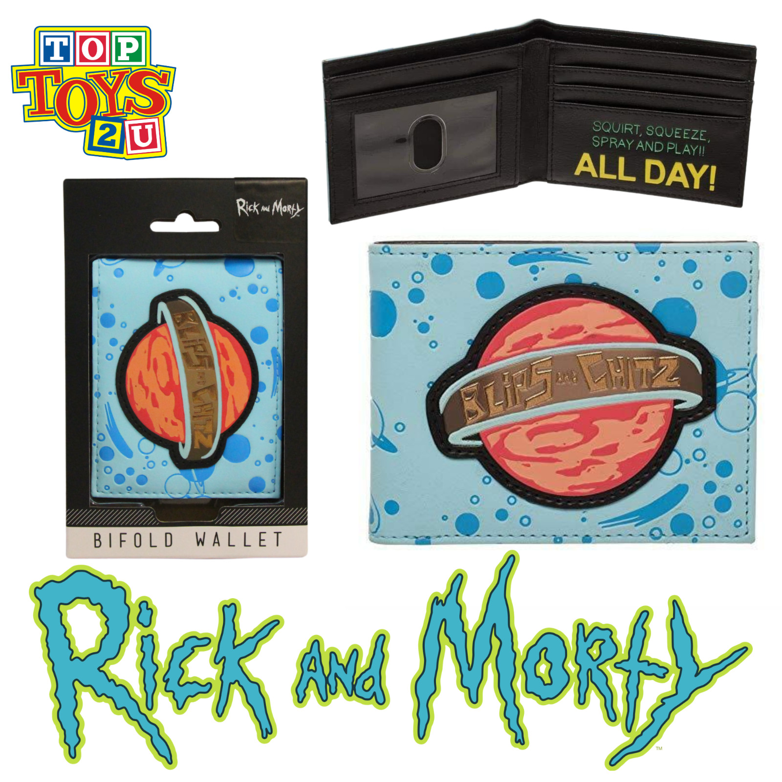 Rick & Morty Blips & Chitz Bifold Wallet.