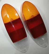 TAIL LIGHT LENS SET LEFT & RIGHT RED/AMBER VOLKSWAGEN (72-74 GHIA) (70-73 TYPE3)