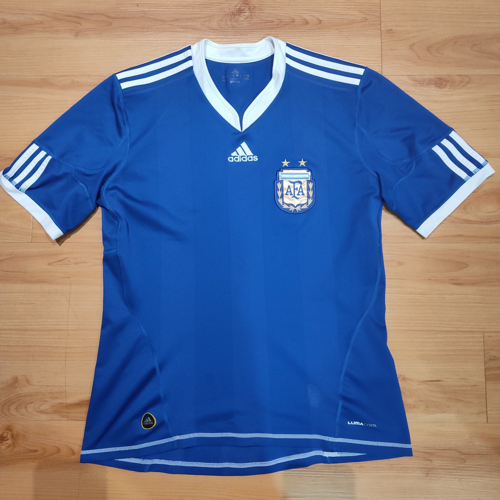 ARGENTINA 2010 2011 AWAY FOOTBALL SOCCER JERSEY ADIDAS P47053 sz M MENS Blue