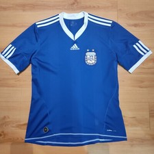 ARGENTINA 2010 2011 AWAY FOOTBALL SOCCER JERSEY ADIDAS P47053 sz M MENS Blue 