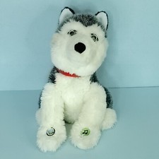 Smarty Ants Phonics Reading  Singing Animated Plush Husky Dog Grey White 11"