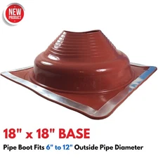 Silicone Metal Roof Insulated Pipe Flashing Square Base for Wood Stove Fireplace