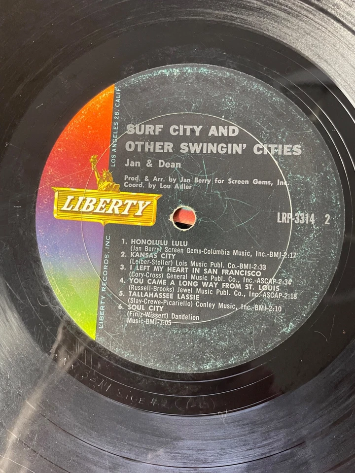 Jan & Dean- Surf City And Other Swingin' Cities LP 1963 Rock Pop Surf - Image 4 of 4