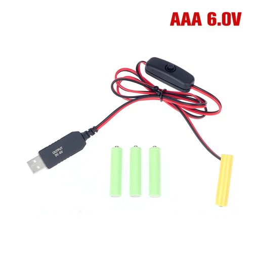 2PC AA/AAA 3V/4.5V/6V Battery Eliminator USB Power Supply Cable Replace UK - Bild 17 von 23