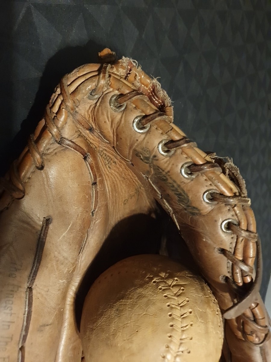 Gant De Baseball Rawlings RBG4 Dédicacé Sean Dugan – Vintage USA – Avec Balle