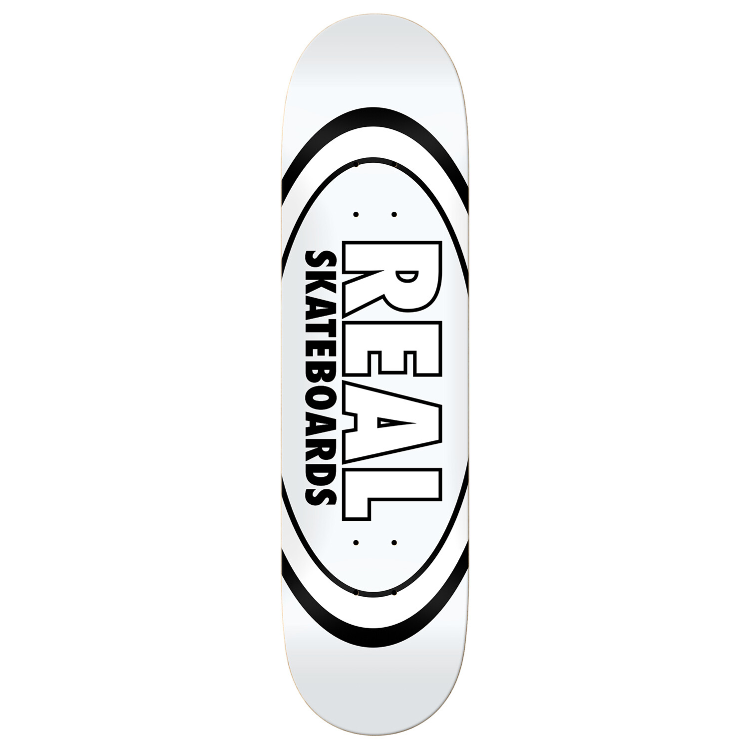 Real Skateboard Deck Classic Oval White 8.38