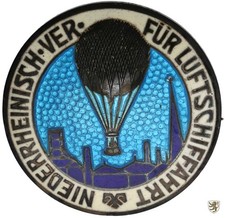 DEUTSCHES REICH Medaille o. J. Anstecknadel des Niederrheinisch. Vereins f&uuml;r Luf