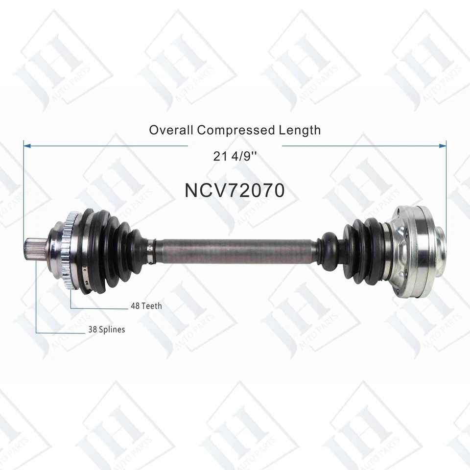 OE Front Right Passenger CV Axle Shaft For 2001 2002 2003 Volkswagen EuroVan FWD - Image 2 of 4