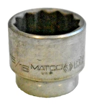 Matco Tools B302 15/16" SAE Shallow Socket 3/8" Drive 12 Point Chrome