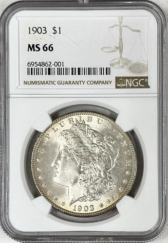 1903 MORGAN SILVER DOLLAR NGC MS66