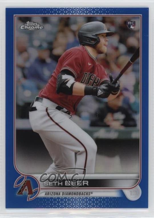 2022 Topps Chrome Blue Refractor 6/150 Seth Beer #186 0su2