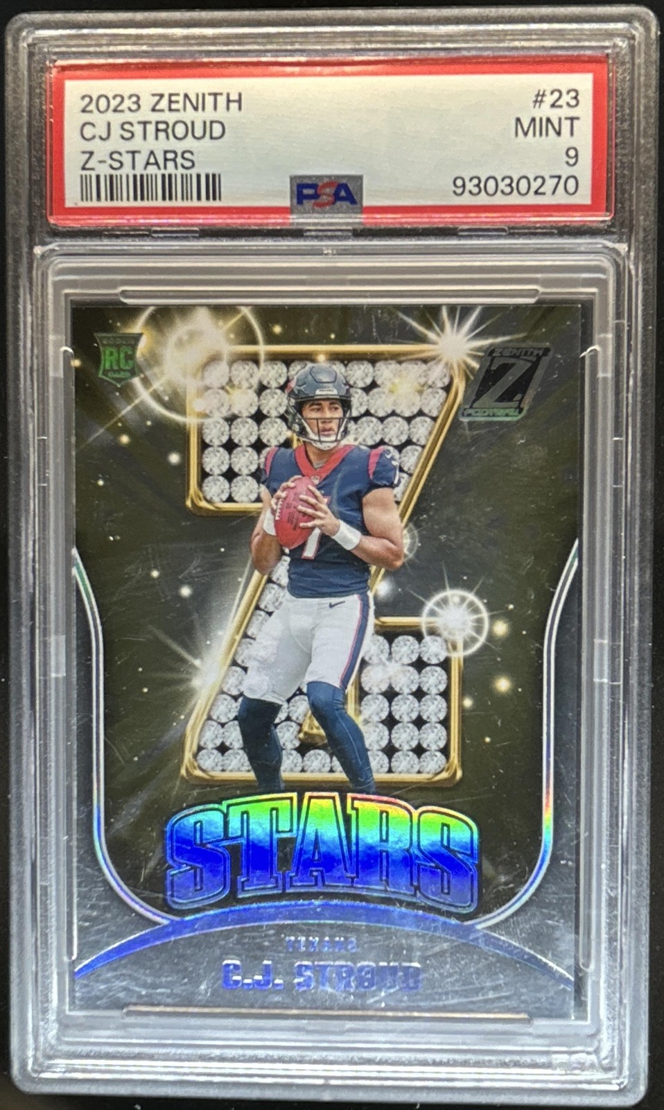 2023 Panini Zenith C.J. Stroud Z Stars Rookie RC #23 Texans PSA 9