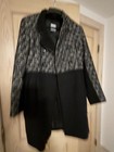 Wool & Cashmere Grey & Black Herringbone Coat SZ 42ITA/ 6USA Made In Italy — photo 1