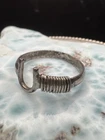 VTG 925 Sterling Silver U Shaped Horseshoe Coiled Wire Band Ring Size 9.75