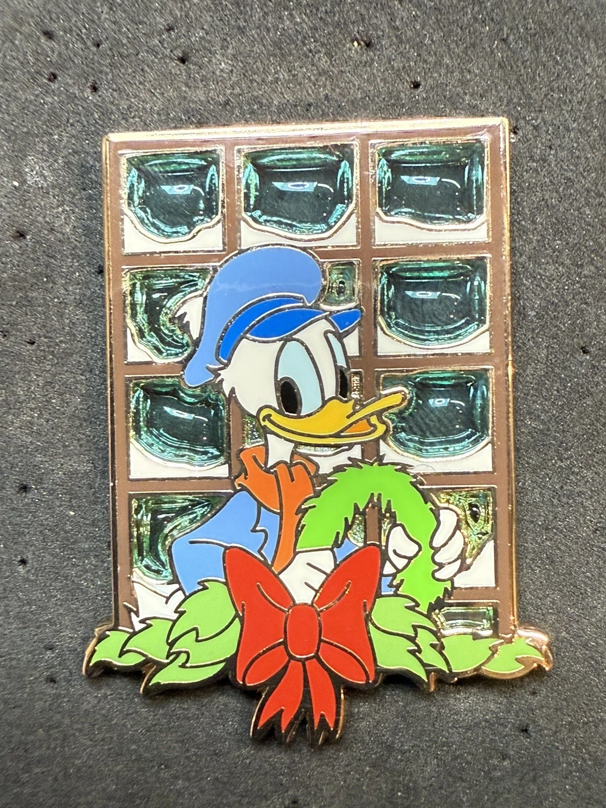 Disney Mickeys Christmas Carol Advent Pin Stained Glass Donald Duck