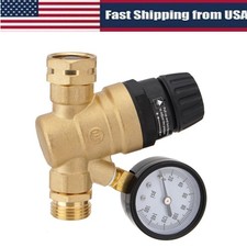 Water Pressure Regulator For Rv Lead-free Brass Adjustable Reducer Gauge 34 V3 Water Pressure Regulator For Rv Lead-free Brass Adjustable Reducer Gauge 34 V3
