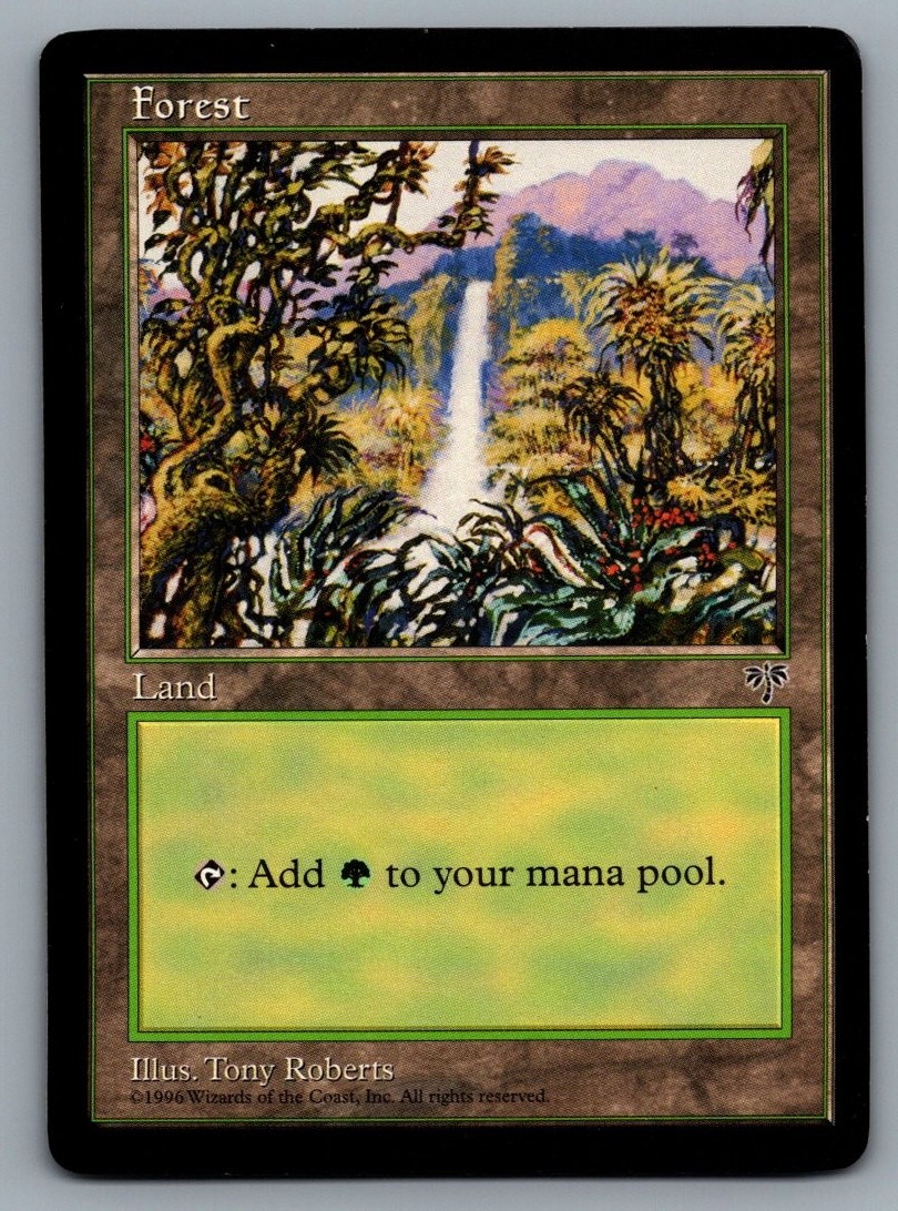 Forest (Waterfall) Mirage Magic: The Gathering MTG - LP