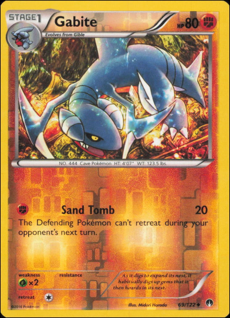 Pokemon - Gabite #69/122 - XY - BREAKpoint Reverse Holo