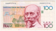 1980 Belgium 100 Francs 20209727510 Paper Money Banknotes Currency