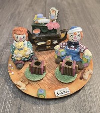 Vintage Raggedy Anne Doll Miniature Tea Set