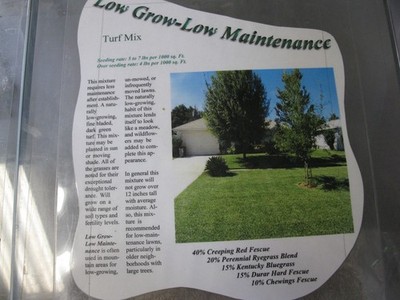 Low Grow- Low Maintenance Turf Mix Grass Seed (Bulk Sold By The Pound)