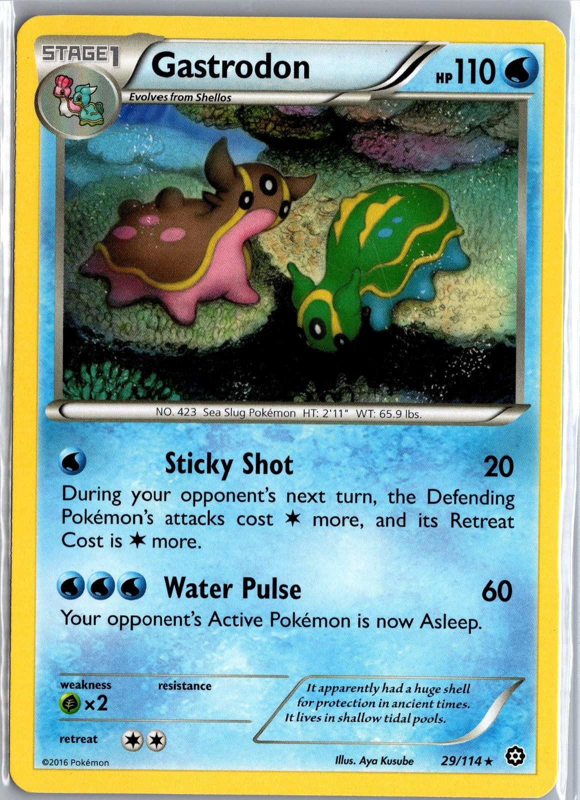 Gastrodon 29/114 Rare Steam Siege Pokemon Moderately Played