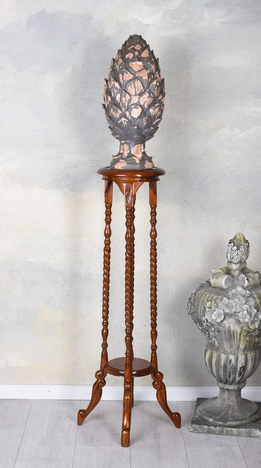 Blumentisch Mahagoni Säule Antik Blumenständer Massivholz Blumensäule Podest neu - Bild 4 von 4