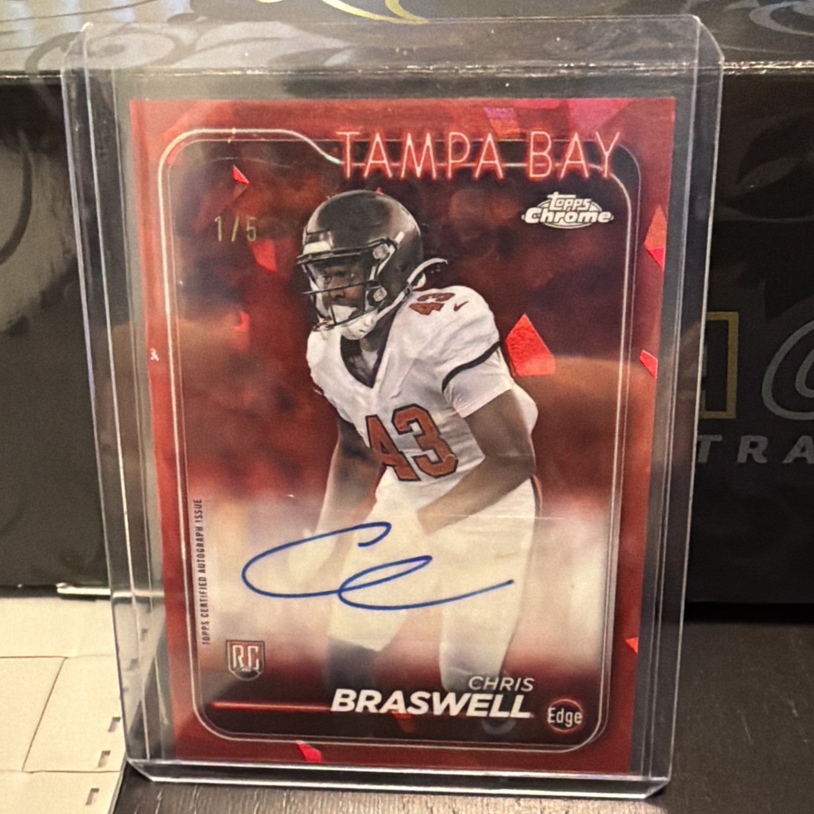 Chris Braswell Topps Chrome Rookie Autographs Variations #RACB Red Refractor