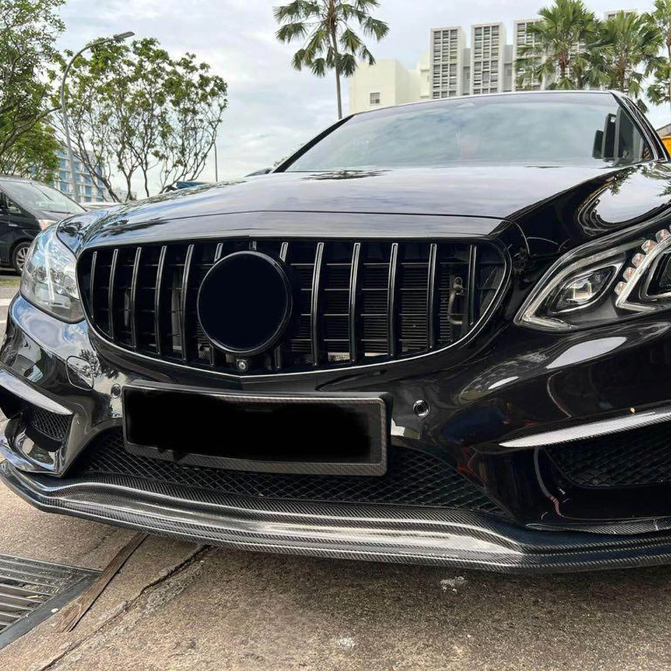 Black Front Grille Grill For Mercedes Benz W212 E-Class E300 E350 E400 2014-2016 Foto 3 de 4