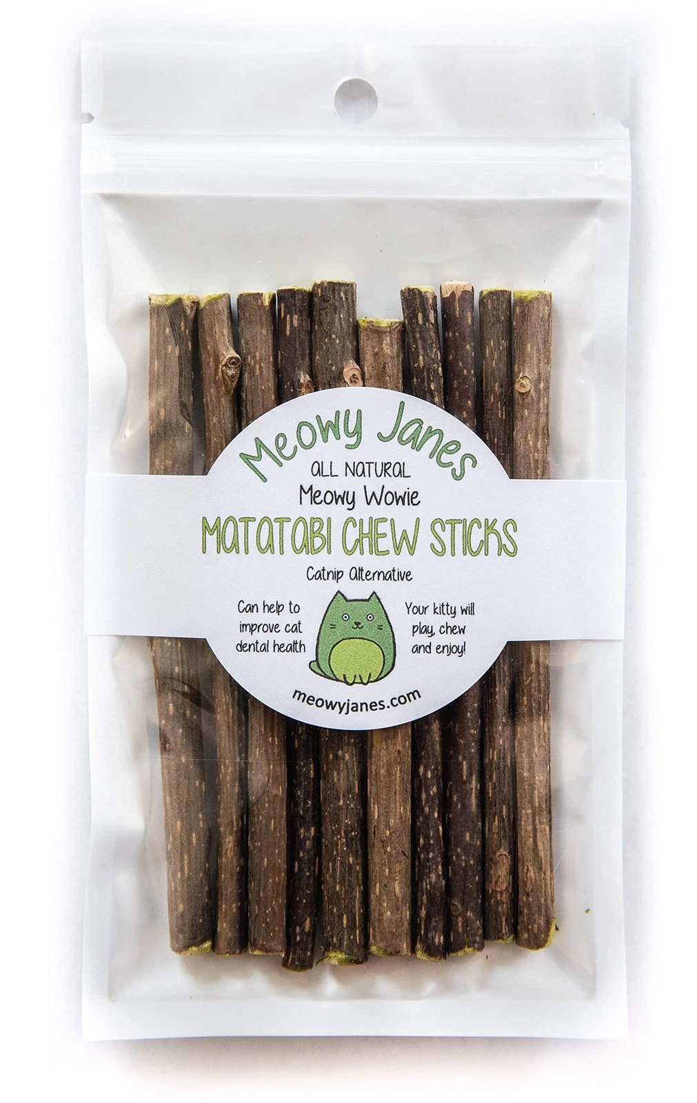 Matatabi Chew Sticks, Natural Silvervine Cat Toy, Cat Treat, Catnip Alternative
