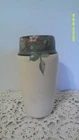 Vintage Weller Art Pottery Hudson Hand Painted Ivory & Floral 7" Vase