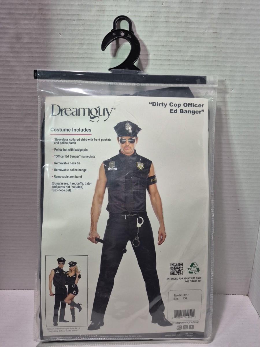 Dirty Cop Officer Ed Banger Mens Halloween Costume Size XXL Brand