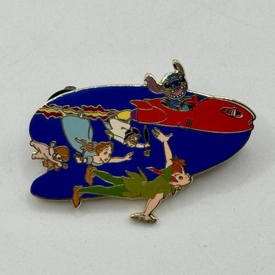 Disney Auctions Pin Stitch Invades Invasion Flying w/ Peter Pan & Darlings LE500